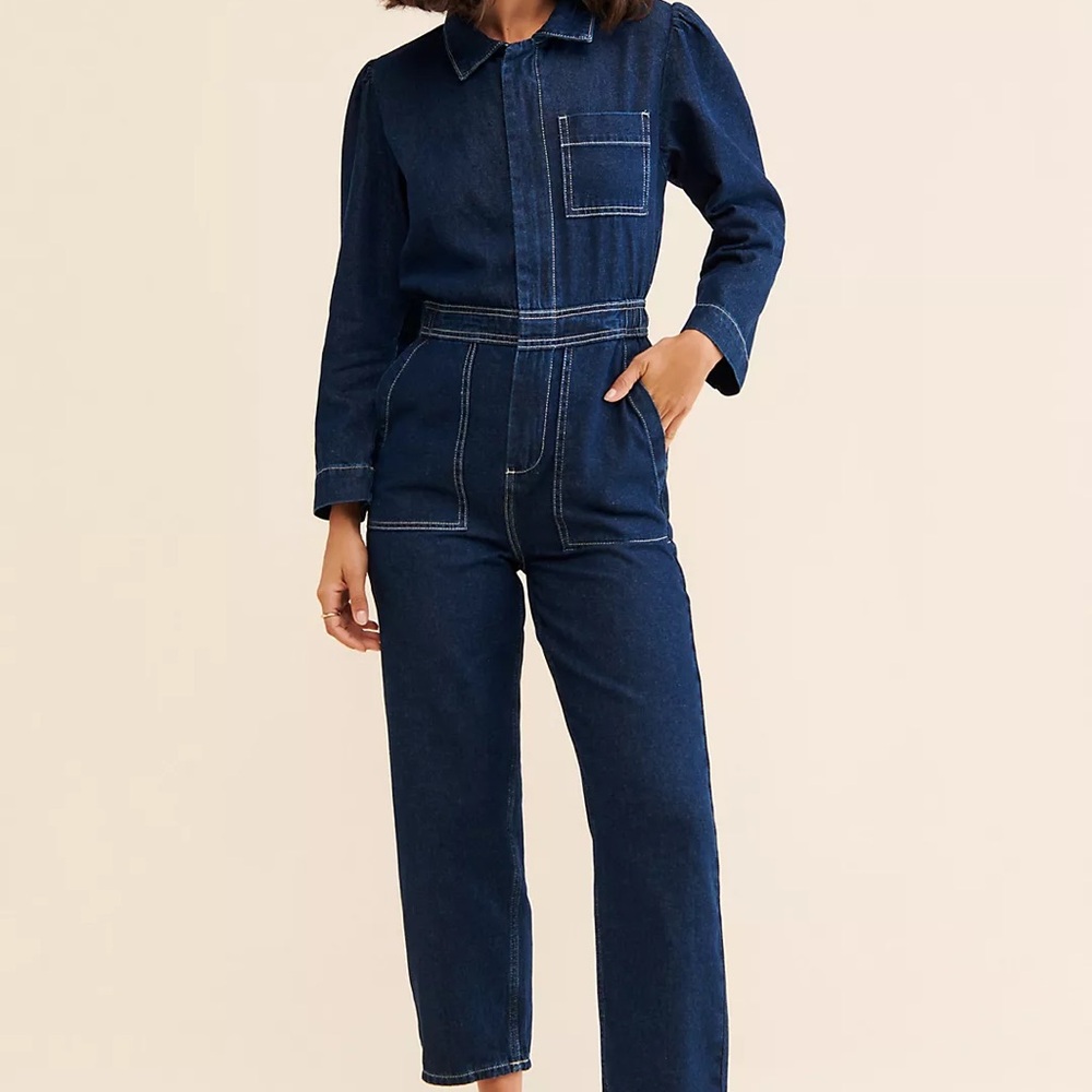 Seventy Mochi Lorna Denim Jumpsuit - Anthroplogie - Picture 3 of 6